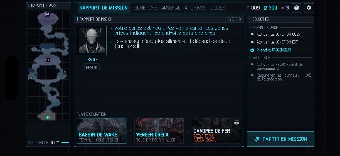 Même après la chute, la carte reste.